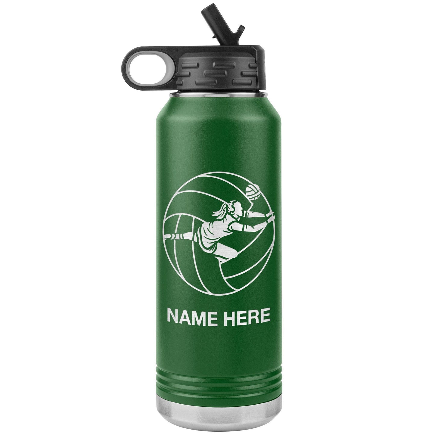 Custom volleyball Player With Name Water Bottle/Volleyball Team Gift/Volleyball Coach Water Bottle Gift/Laser Etched Gift With Name