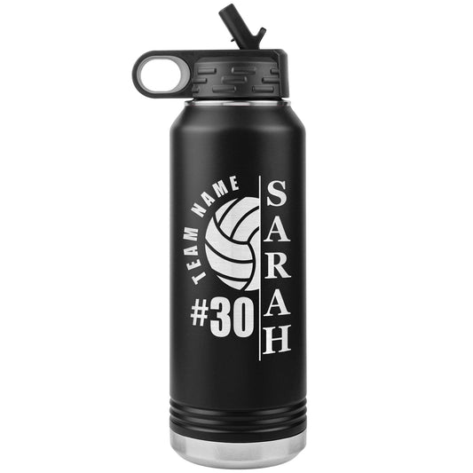 Custom volleyball Player With Name Water Bottle/Volleyball Team Gift/Volleyball Coach Water Bottle Gift/Laser Etched Gift With Name
