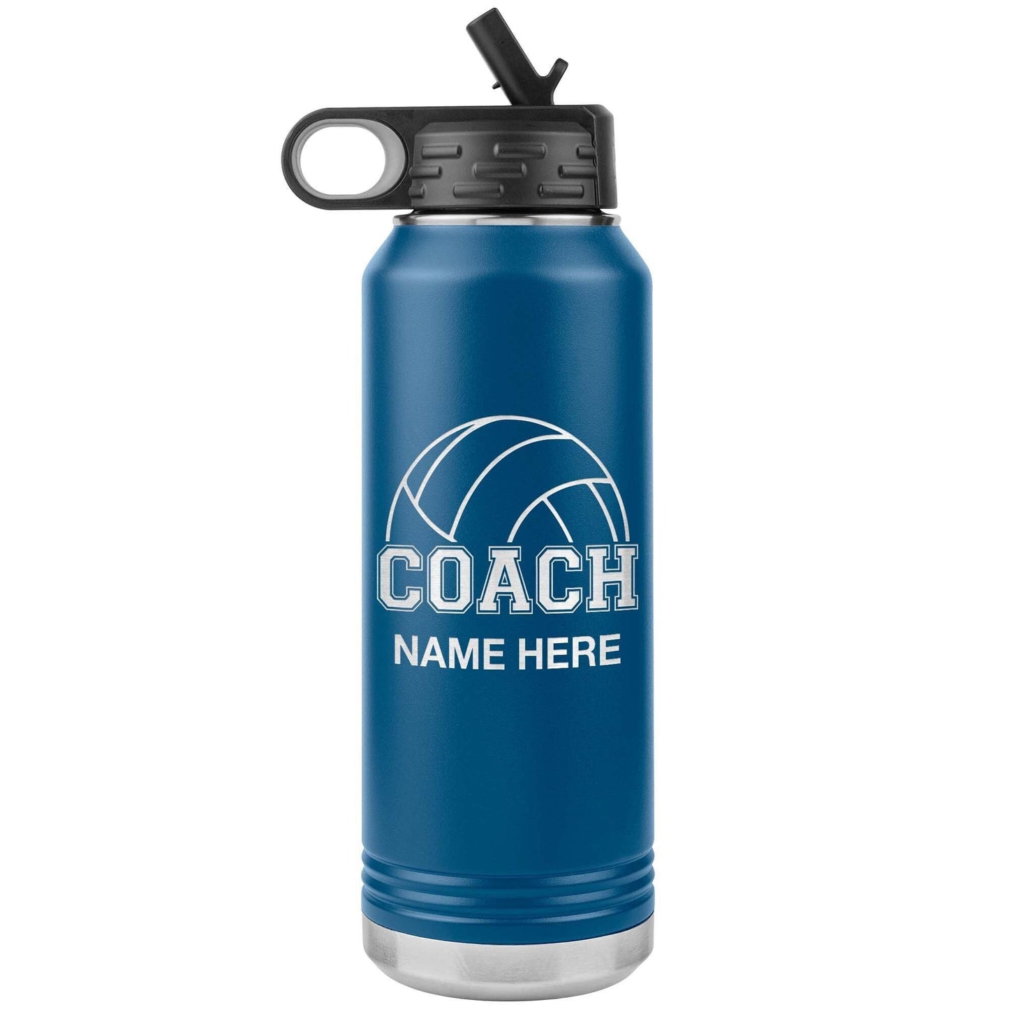 Custom Volleyball Coach Gift: Laser Etched Water Bottle