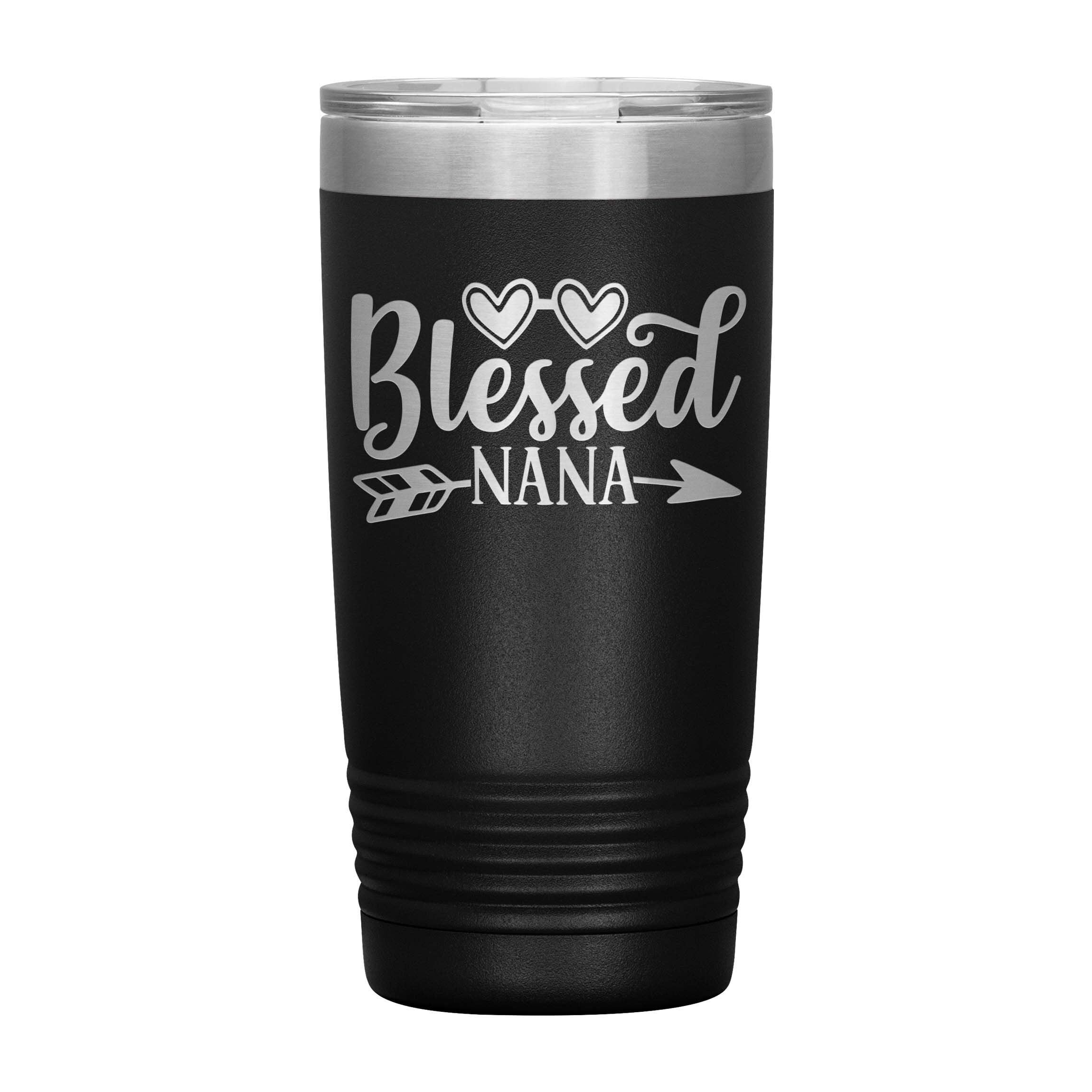 Blessed Nana Engraved Tumbler: Stainless Steel Insulated Water Bottle