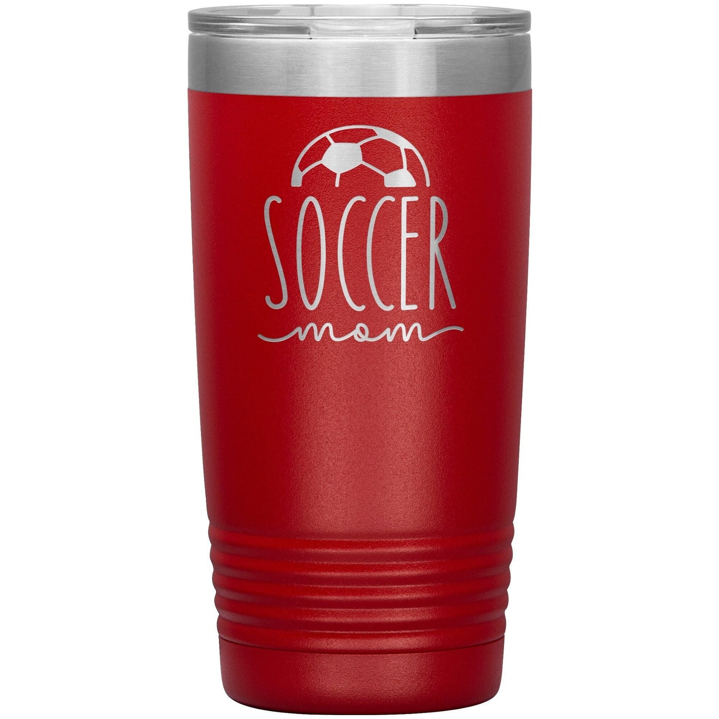 Soccer Mom Tumbler: Personalized 20oz Laser Etched Coffee Cup