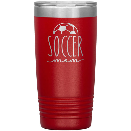 Soccer Mom Tumbler: Personalized 20oz Laser Etched Coffee Cup