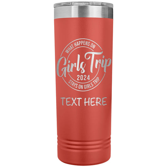 Personalized Girls Trip Tumbler: Engraved Vacation Gift