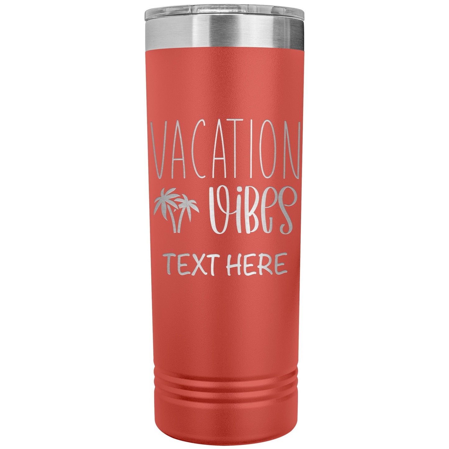 Personalized Vacation Tumbler: 22oz Stainless Steel Girls Trip Gift