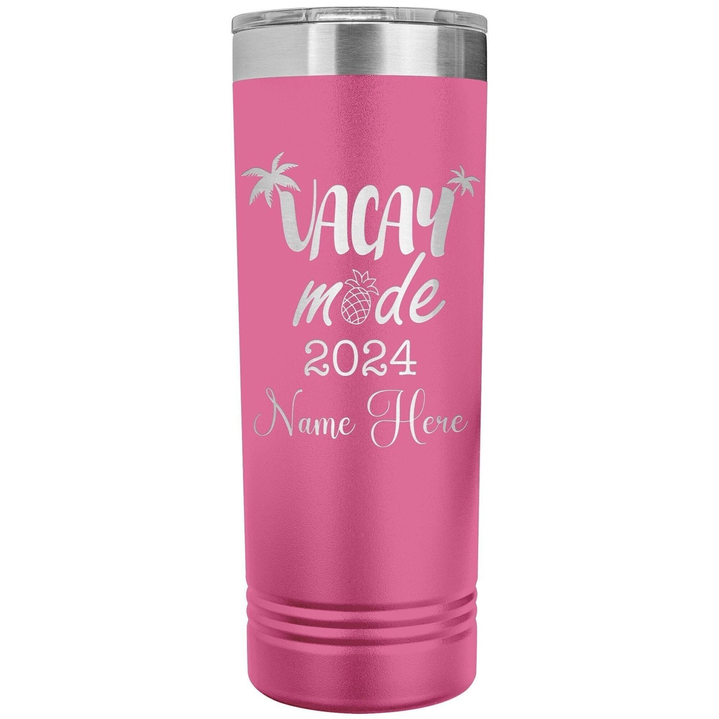 Personalized Vacation Tumbler: 22oz Stainless Steel, Girls Trip Gift