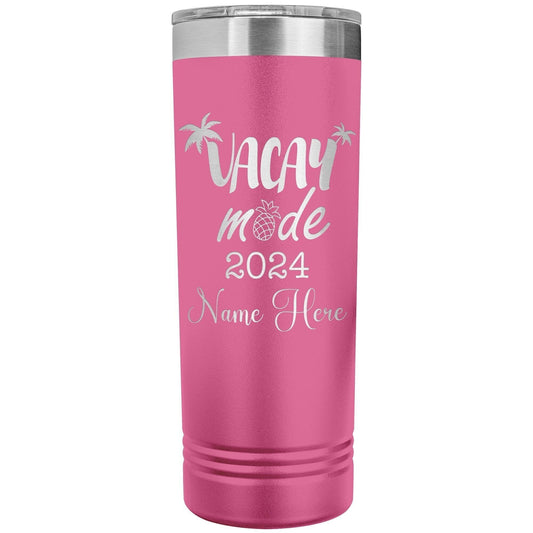 Personalized Vacation Tumbler: 22oz Stainless Steel, Girls Trip Gift