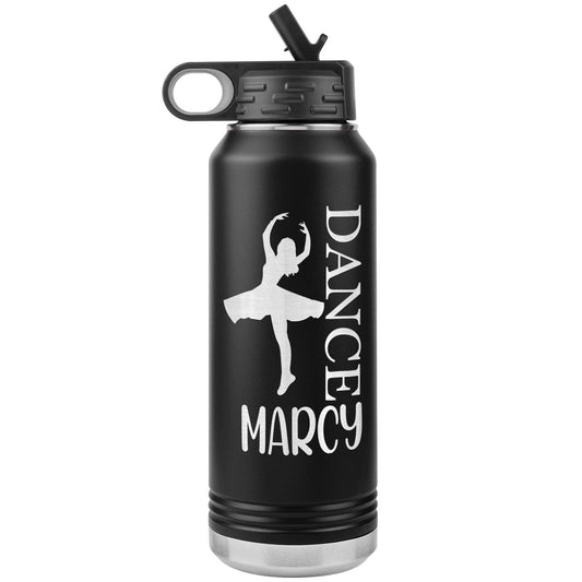 Personalized Engraved Water Bottle: Ice Skating Stainless Steel Sport Bottle