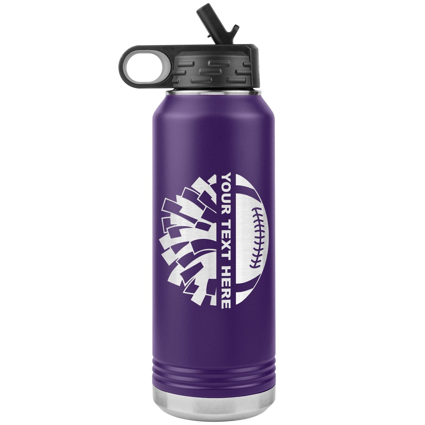 Personalized Cheerleader Water Bottle: Engraved Stainless Steel Tumbler