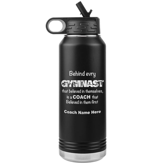 Personalized Gymnastics Water Bottle: Engraved Stainless Steel Tumbler