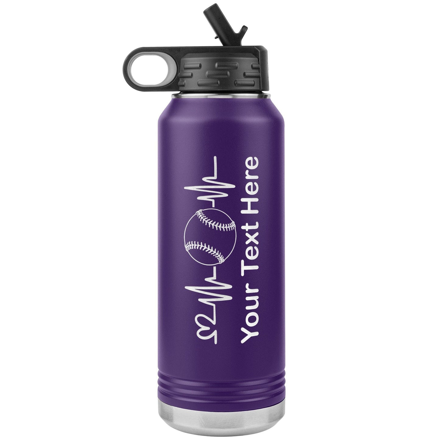 Personalized Insulated Water Bottle with Straw: Engraved 32oz Tumbler