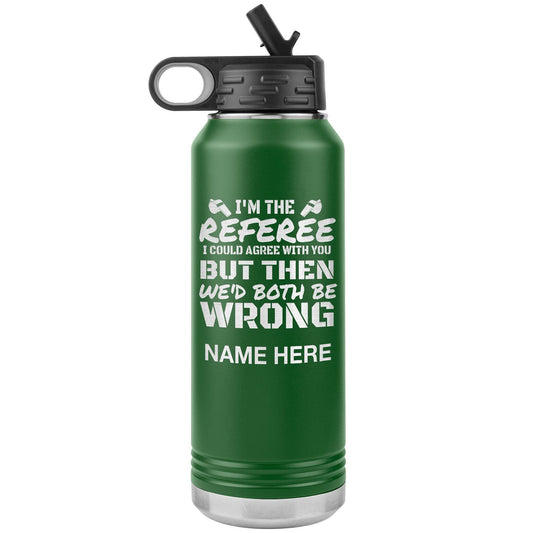 Personalized Referee Water Bottle: 32oz Stainless Steel Tumbler