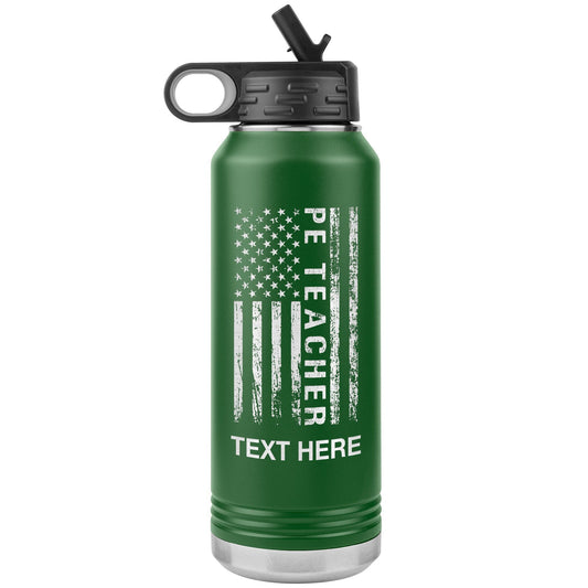 PE Teacher Water Bottle: Engraved Referee Tumbler Travel Mug