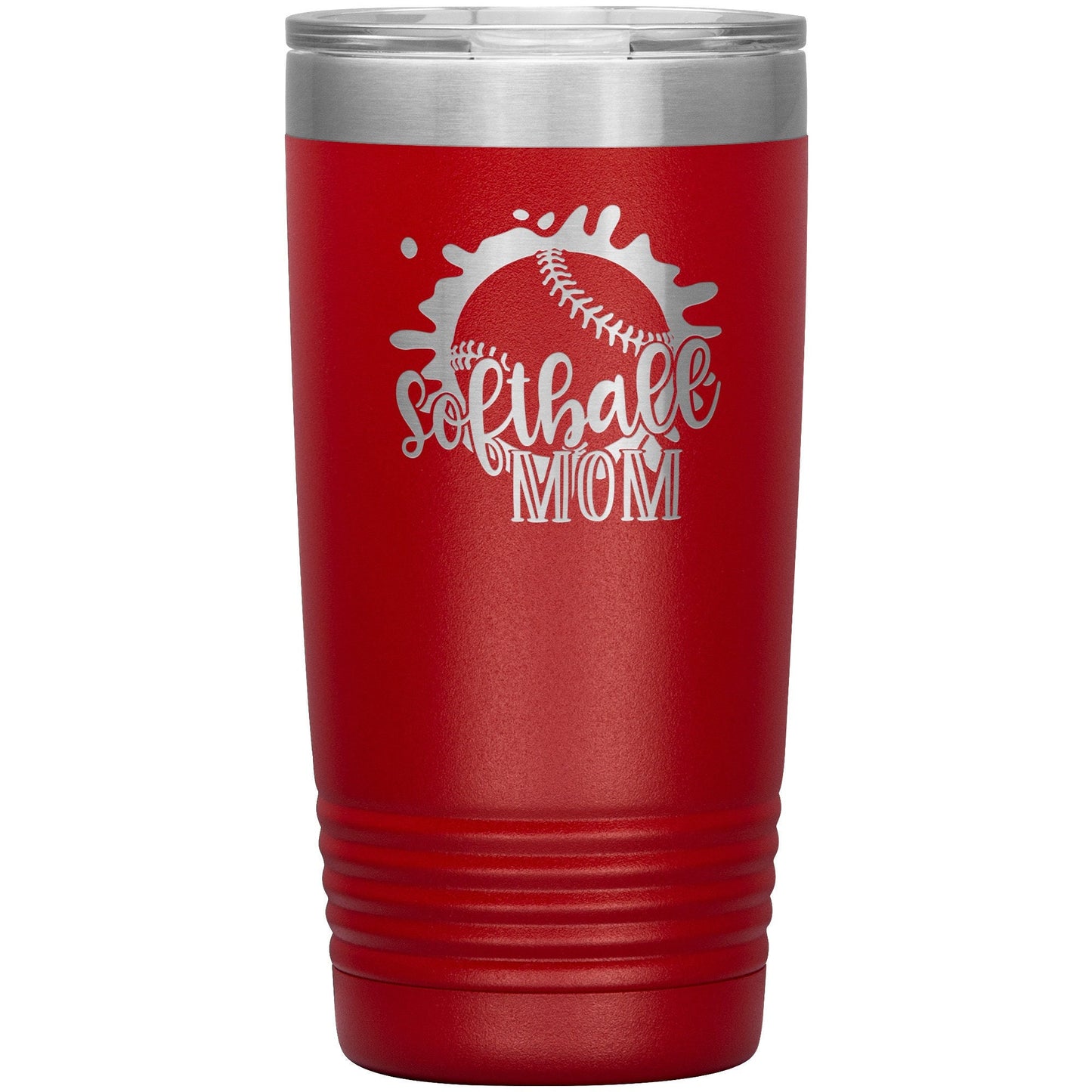 Softball Mom Tumbler: Personalized Laser Etched 20oz Water Bottle