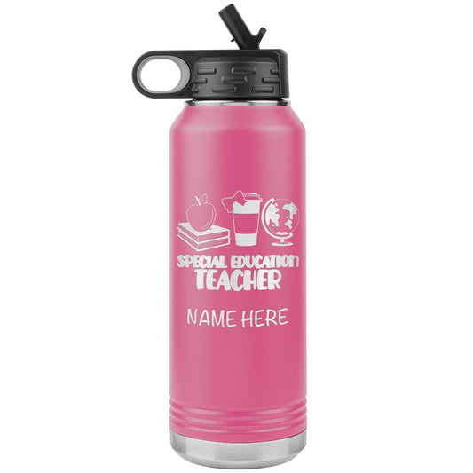 Personalized Special Education Teacher Water Bottle: 32oz Stainless Steel Tumbler