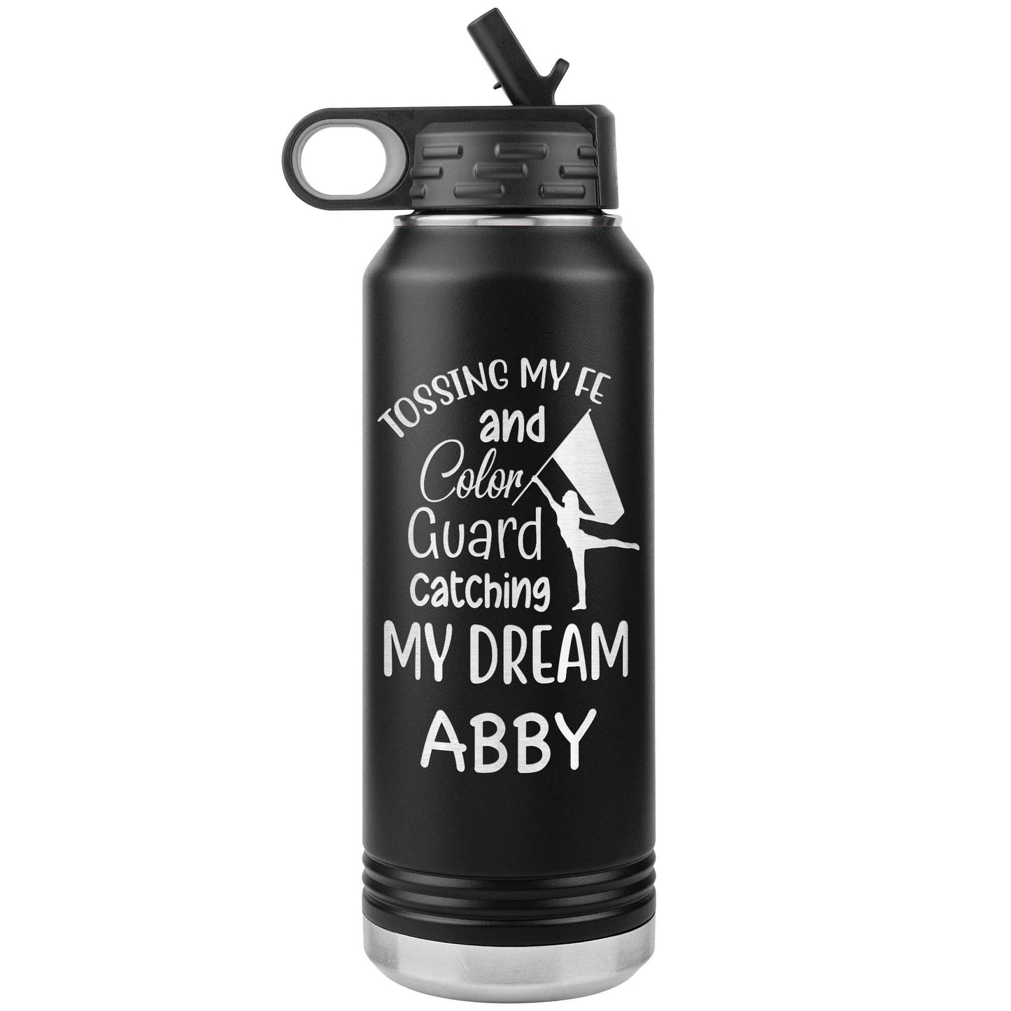 Color Guard Water Bottle Gift/ Personalized Cheer Water Bottle/Gift for Cheerleader/ Gift for Cheer Team/Custom Water Bottle for Cheerleader