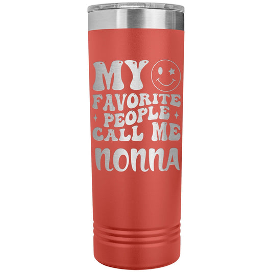 Personalized 'Nonna' Insulated Tumbler: Floral Coffee Mug, Yaya Gift