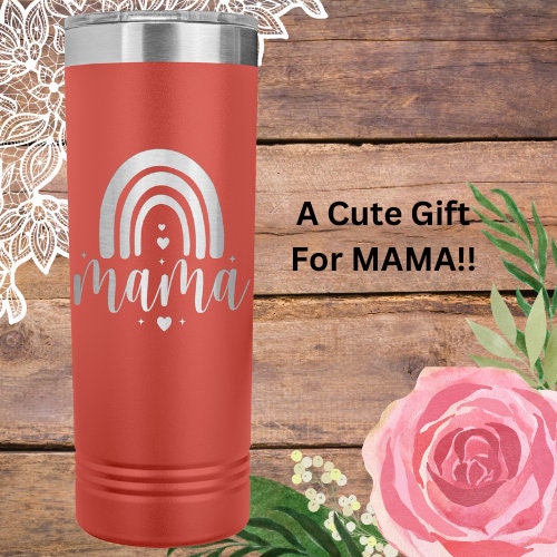 Best MOM Ever Tumbler Skinny tall 22oz Tumbler Gift For Mom Laser Etched Coffee Tumbler Birthday Gift For Mom Skinny Tumbler With Lid