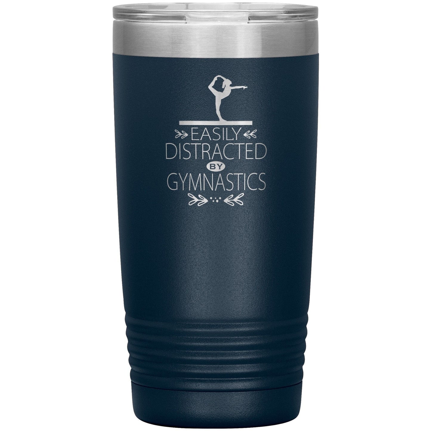 Personalized Gymnastics Tumbler: Engraved Stainless Steel Water Bottle with Straw