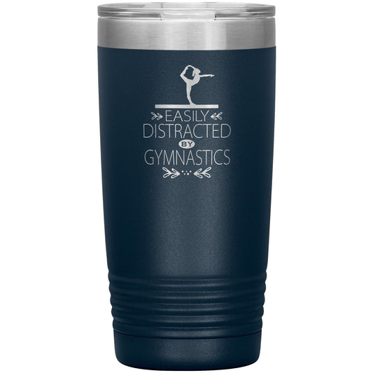 Personalized Gymnastics Tumbler: Engraved Stainless Steel Water Bottle with Straw