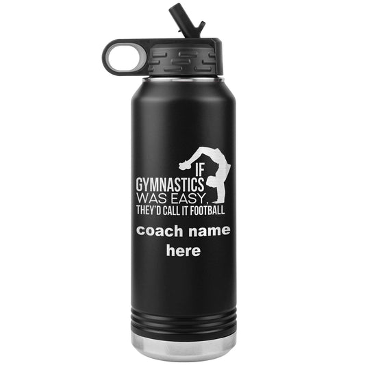 Personalized Gymnastics Water Bottle: 20oz Stainless Steel Tumbler