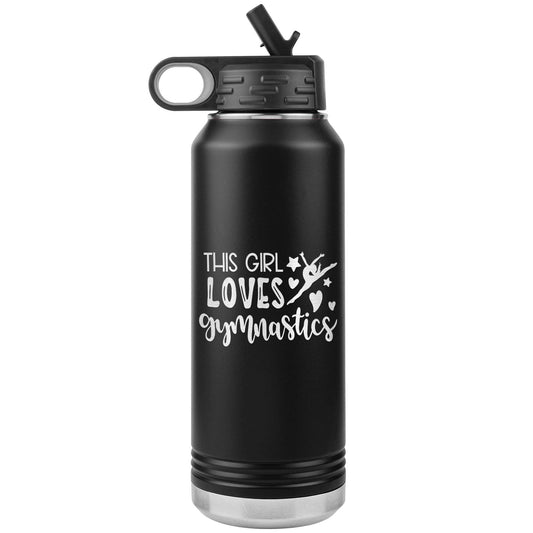 Personalized Gymnastics Water Bottle: Engraved Stainless Steel Tumbler
