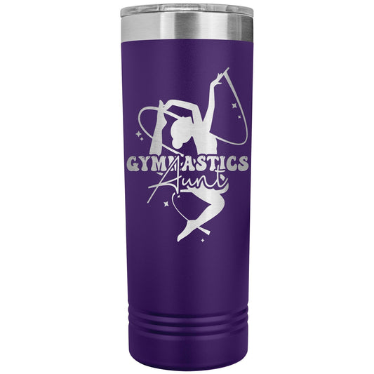 Gymnastics Aunt Laser Etched Tumbler: Stainless Steel Water Bottle Gift