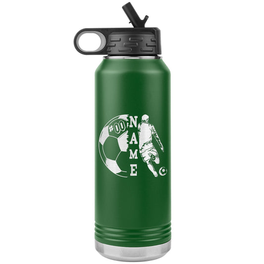 Custom Soccer Team Water Bottle: Laser Etched Insulated Tumbler