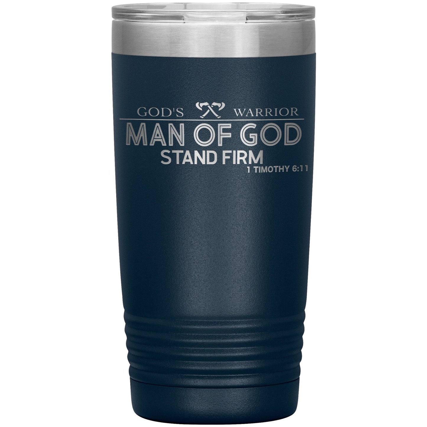 Men of God Coffee Tumbler: Laser Etched Bible Verse Gift