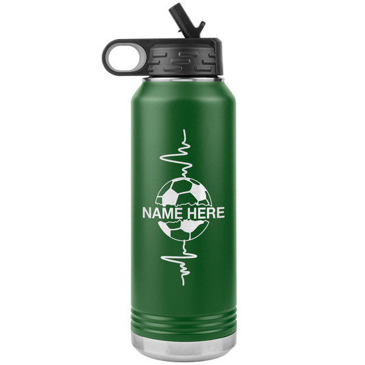 Custom Soccer Team Water Bottle: Laser Etched Insulated Tumbler