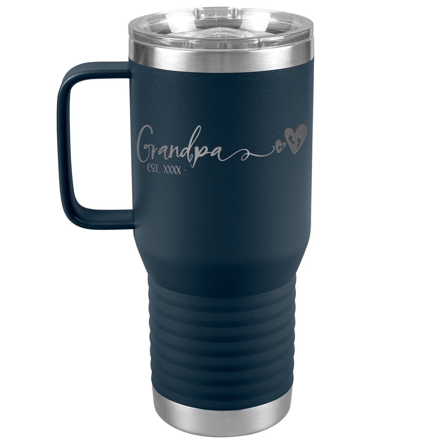 Papa Because Grandpa is For Old Guys Travel Tumbler, Fathers Day Gift for Grandpa, Grandpa Coffee Tumbler, Laser Etched Grandpa Tumbler Gift