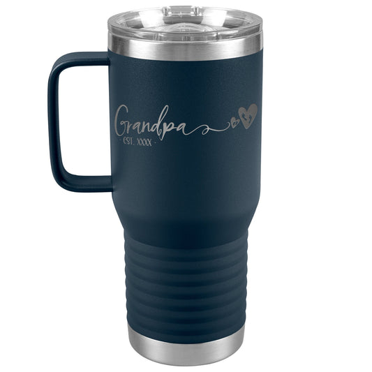 Papa Because Grandpa is For Old Guys Travel Tumbler, Fathers Day Gift for Grandpa, Grandpa Coffee Tumbler, Laser Etched Grandpa Tumbler Gift