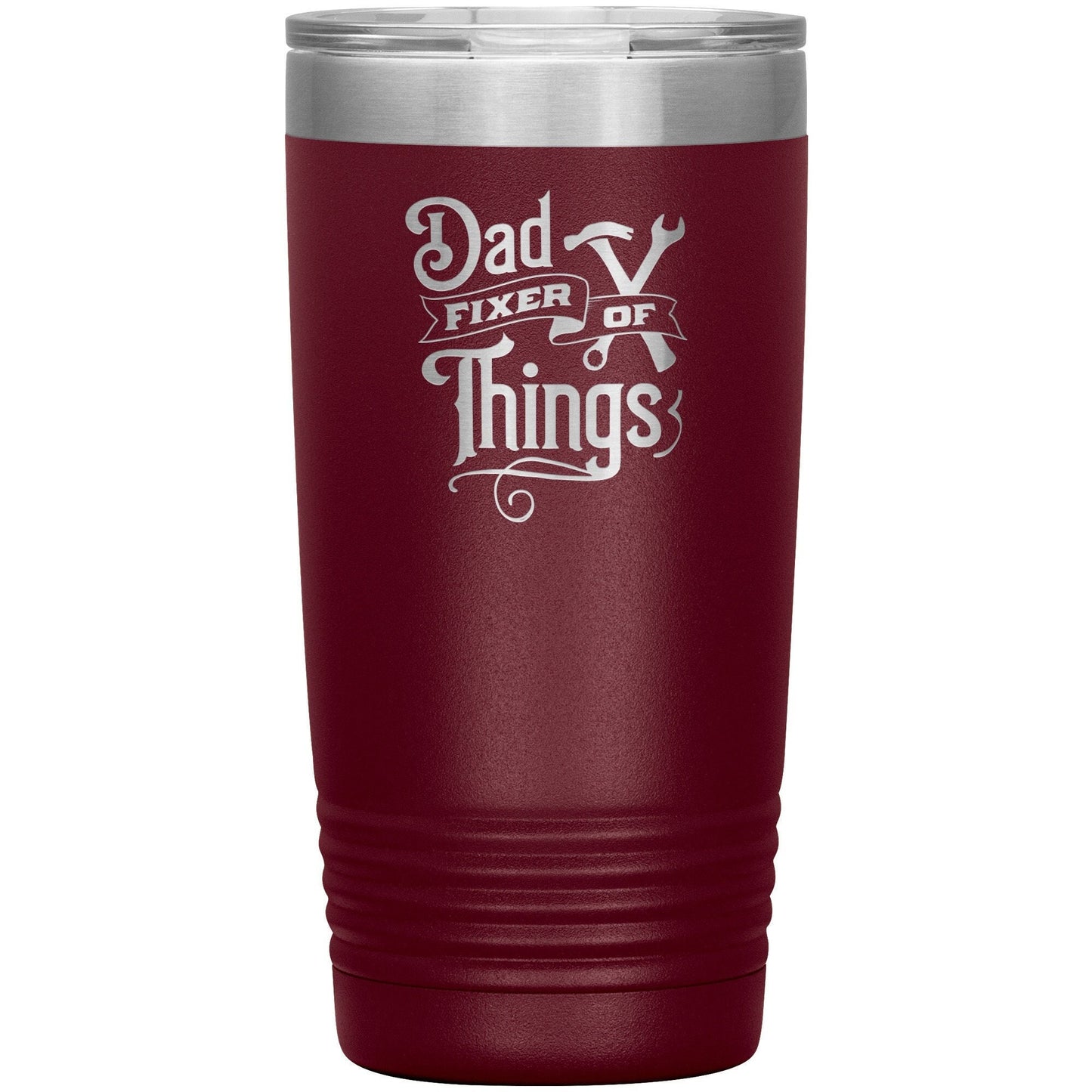 Dad Fixing Things Coffee Mug, Funny Dad Travel Tumbler, Father's Day Gift for Grandpa, Dad Coffee Tumbler, Laser Etched Grandpa Tumbler Gift