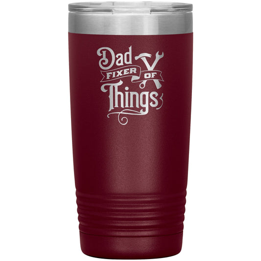Dad Fixing Things Coffee Mug, Funny Dad Travel Tumbler, Father's Day Gift for Grandpa, Dad Coffee Tumbler, Laser Etched Grandpa Tumbler Gift