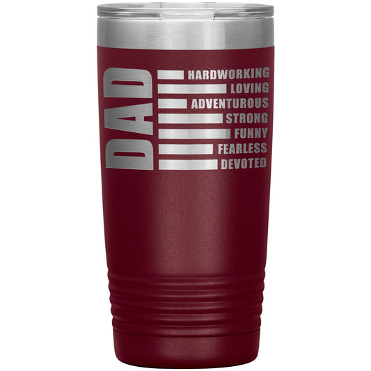 Dad The Man The Myth The Legend Coffee Tumbler, Husband, Dad Water Bottle, Father's Day Gift for Grandpa, Laser Etched Grandpa Tumbler Gift