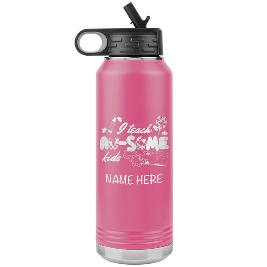 Personalized Special Education Teacher Tumbler | 32oz Insulated Stainless Steel Water Bottle | Custom Name and Gift for Teachers & Educators