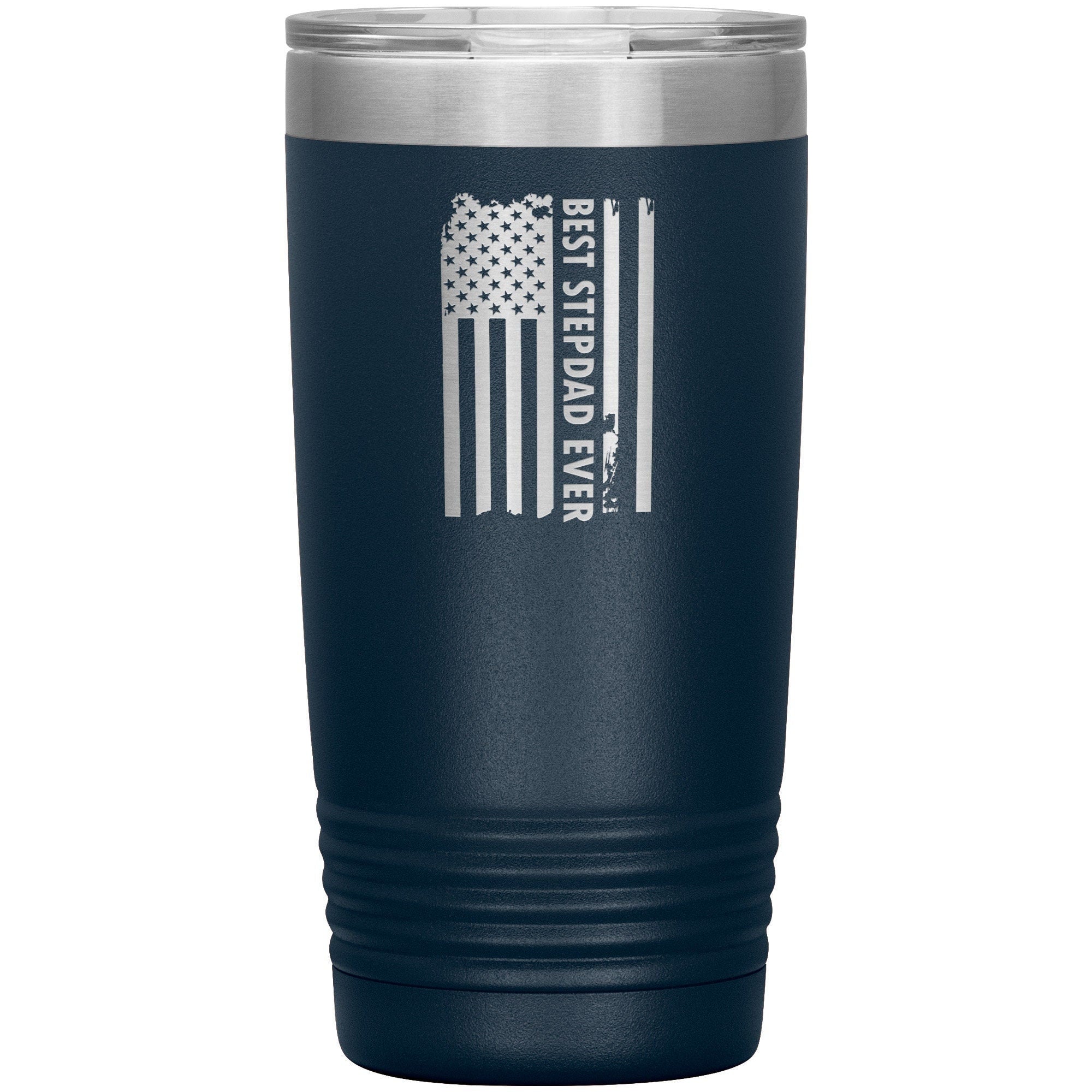 Best Step Dad In The World Coffee Tumbler - Stainless Steel Step Dad Travel Mug - Perfect Water Bottle Gift For Parent - Engraved Tumbler