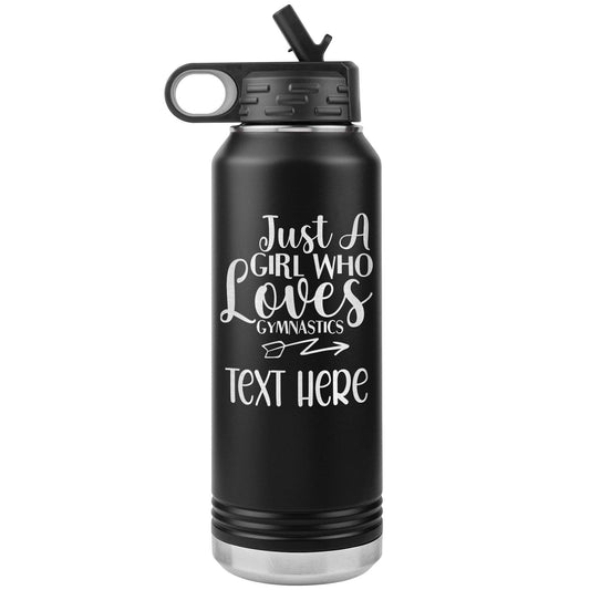 Personalized Gymnastics Water Bottle: Engraved Stainless Steel Tumbler