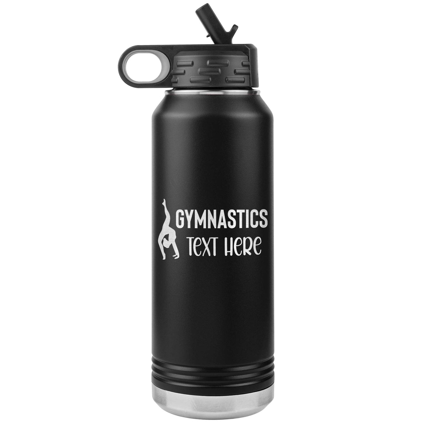 Personalized Gymnastics Water Bottle: Engraved Stainless Steel Tumbler