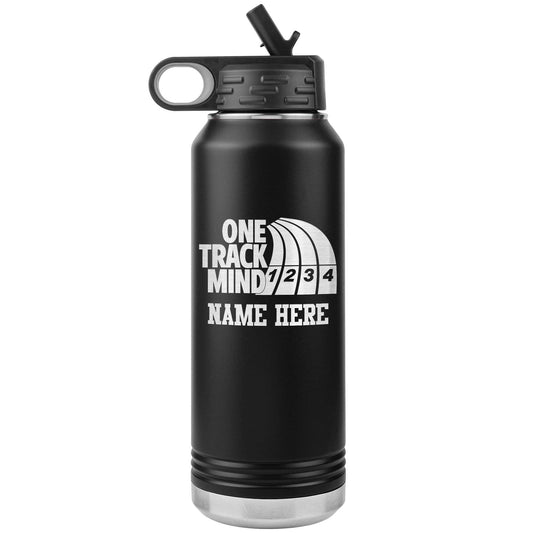 Personalized Track & Field Water Bottle|Engraved Stainless Steel Bottle|Water Bottle For Runners|Water Bottle With Flip Lid And Straw