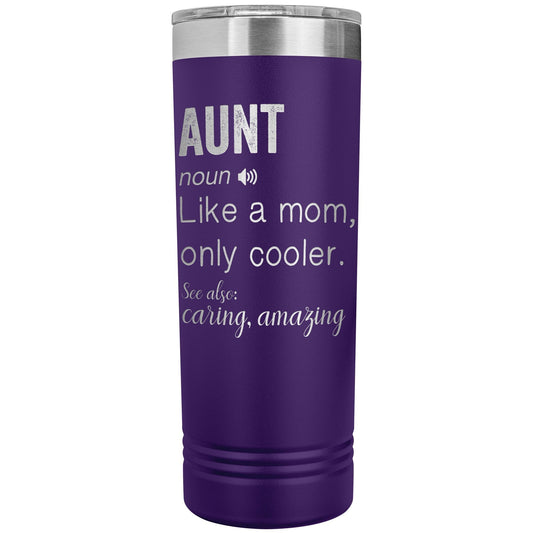 Custom Auntie Water Bottle Tumbler: Engraved Stainless Steel Gift