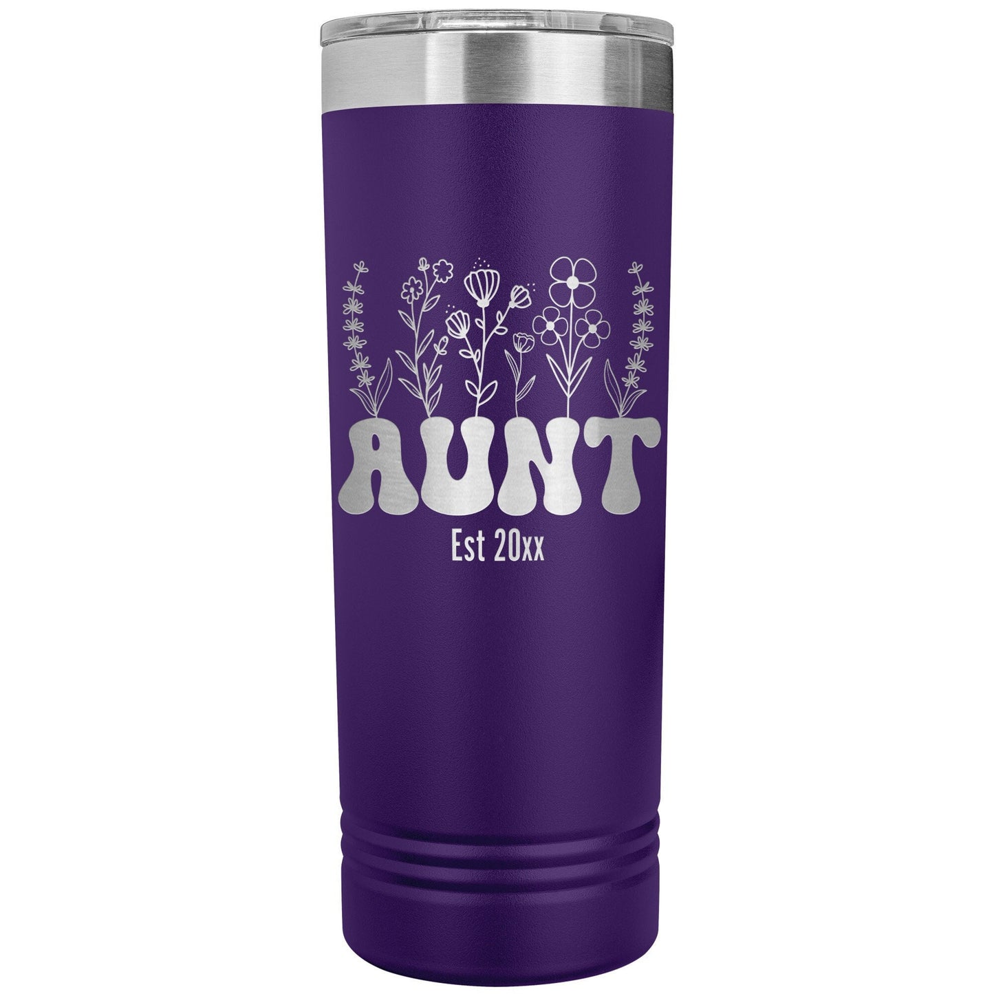 Custom Aunt Tumbler: Laser Etched Stainless Steel Water Bottle Gift
