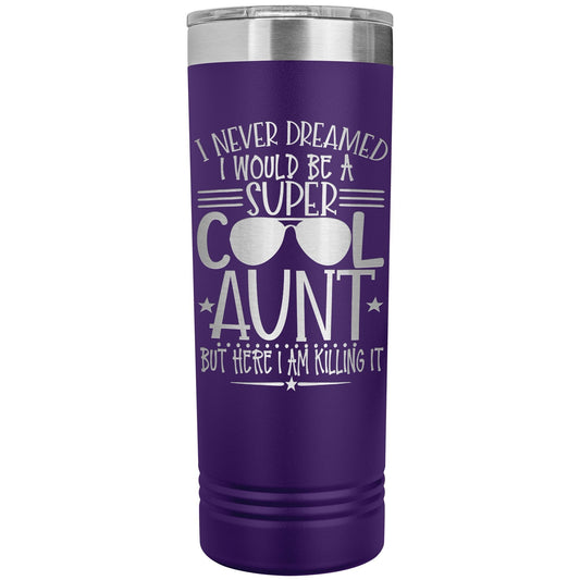 Custom Aunt Tumbler: Laser Etched Stainless Steel Water Bottle