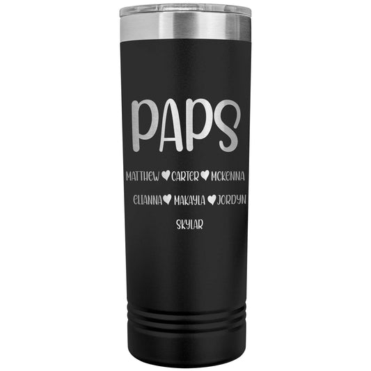 Personalized Grandpa Tumbler with Grandkids Names: Laser Etched Gift