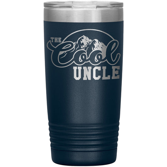 The Cool Uncle Coffee Tumbler, Father's Day Gift for Grandpa, Grandpa Coffee Tumbler Gift, Laser Etched Grandpa Insulated Tumbler Gift