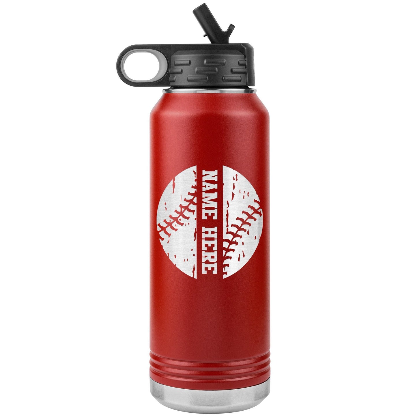 Personalized Softball Water Bottle: Laser Etched Insulated Tumbler