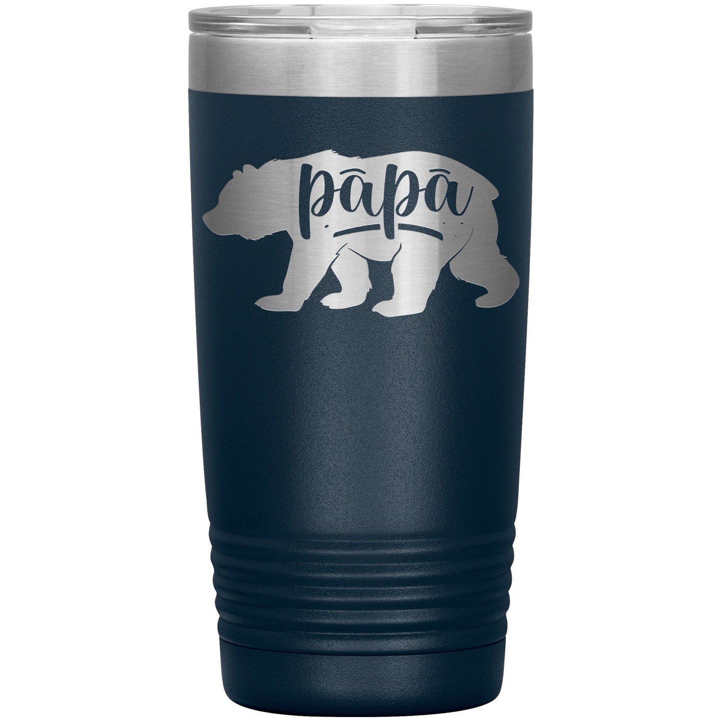 Personalized Papa Bear Tumbler: Laser Etched Grandpa Gift