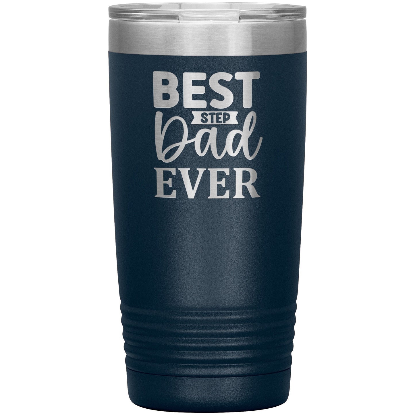 The Best Step Dad Ever Coffee Tumbler - Stainless Steel Step Dad Travel Mug - Perfect Water Bottle Gift For Parent - Engraved Tumbler