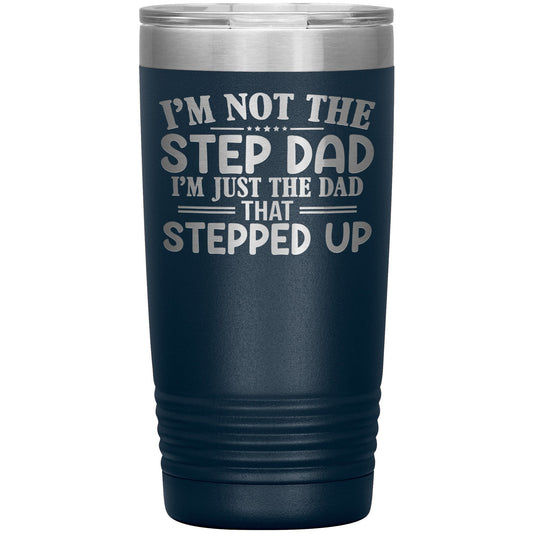 Funny Step Dad Travel Mug: Laser Etched Stainless Steel Water Bottle
