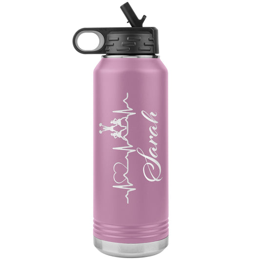Personalized Cheerleader Water Bottle: Engraved Stainless Steel Tumbler