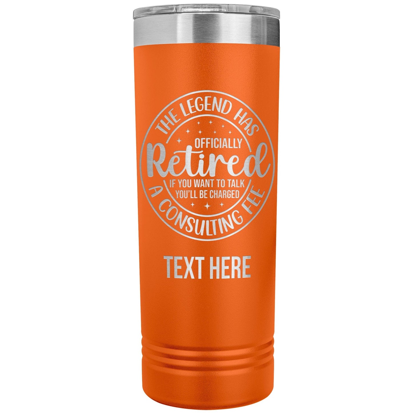 Engraved Retired Stainless Steel Tumbler: Funny Retirement Gift